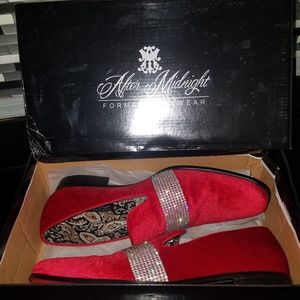 Men Formal Shoes After Midnight Velvet Silver Crys